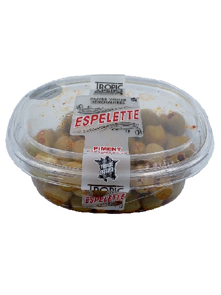 Tropic Apéro Green olives pitted with pimento Espelette 200g